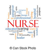 Nurse Word Cloud Concept with - Nurses Clip Art