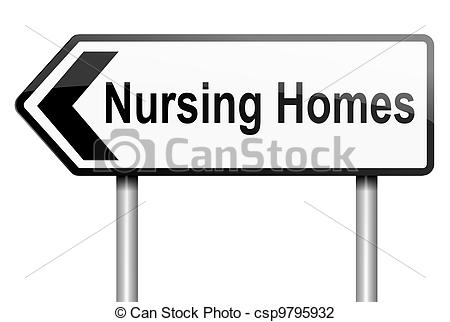 Nursing home sign Clipartby tackgalichstudio2/173; Nursing home concept. - Illustration depicting a road.