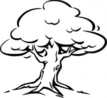 Oak tree vector clip art free .
