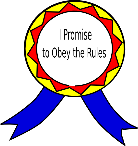 Obey The Rules Badge Clip Art - Rules Clipart