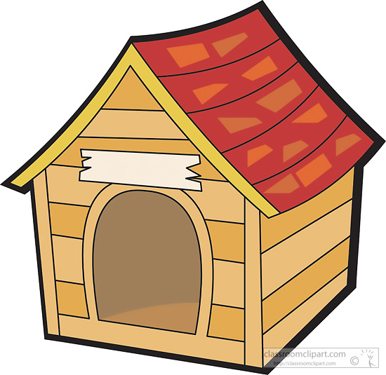 Objects Dog House 2 Classroom Clipart