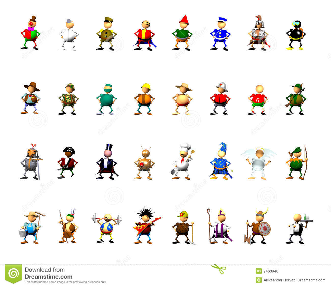 Occupations Clipart Character Collection Clipart