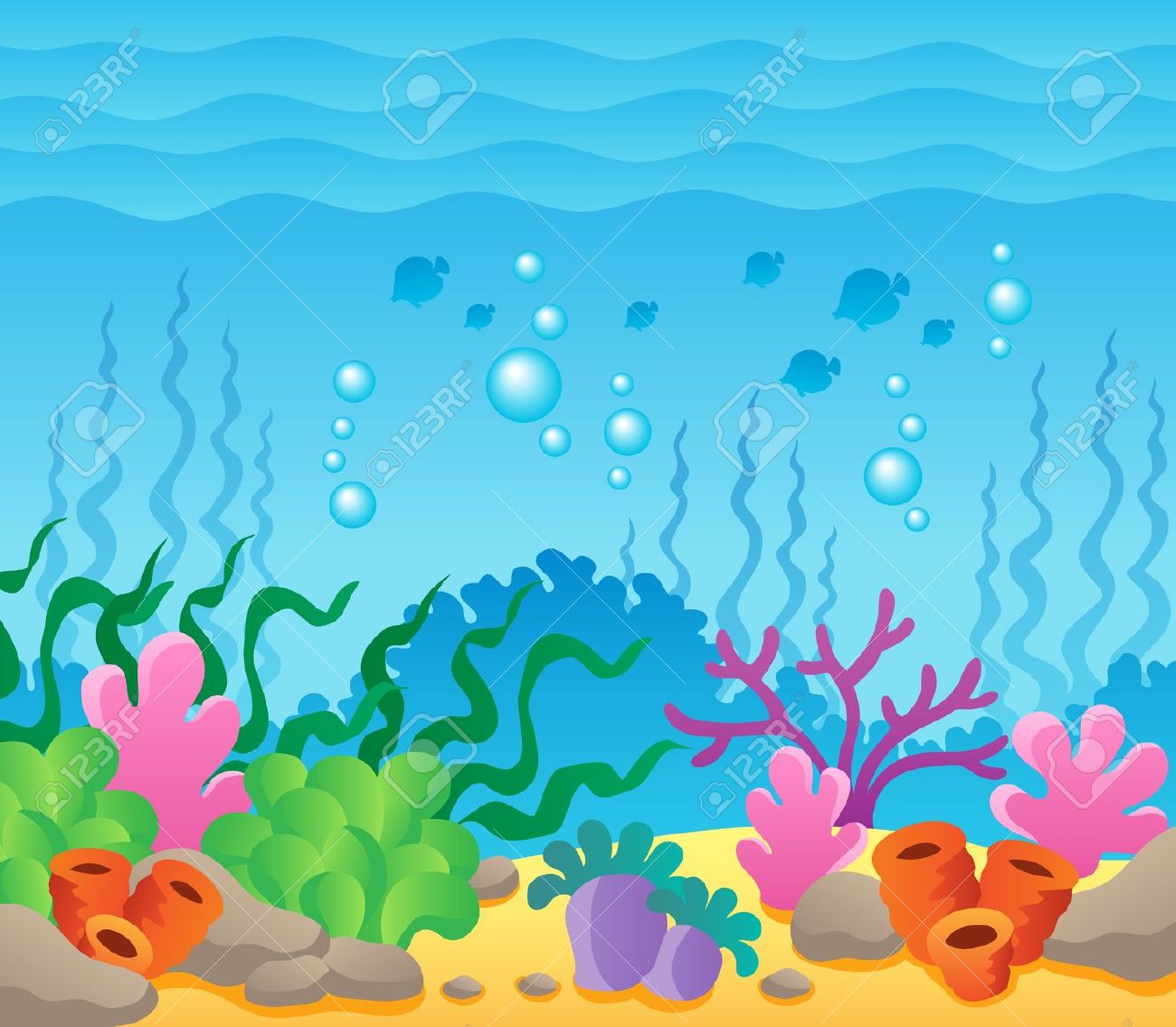 ocean depth: Image with . - Underwater Clip Art