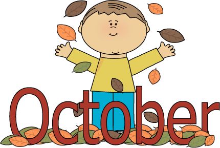Month of october clipart free