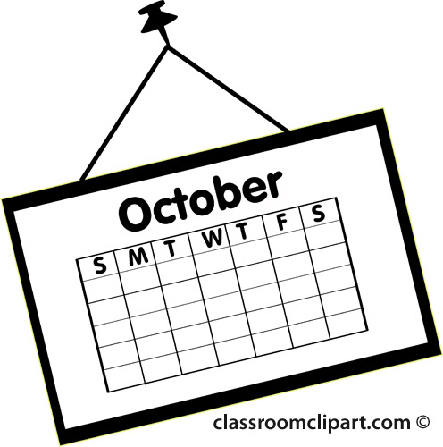October Clipart Calendar Octo - Calendar Clip Art Free