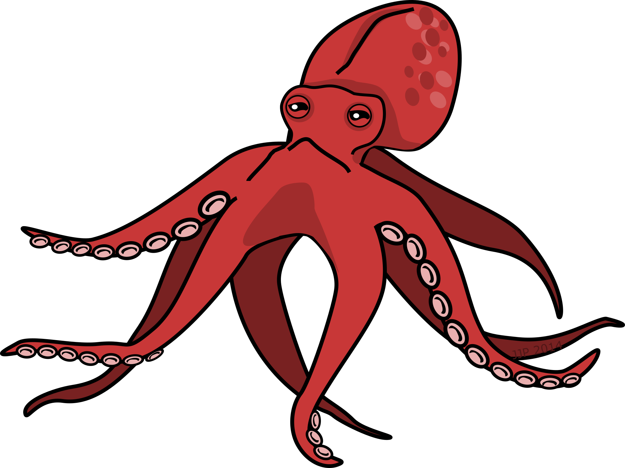 Octopus clipart illustrations .