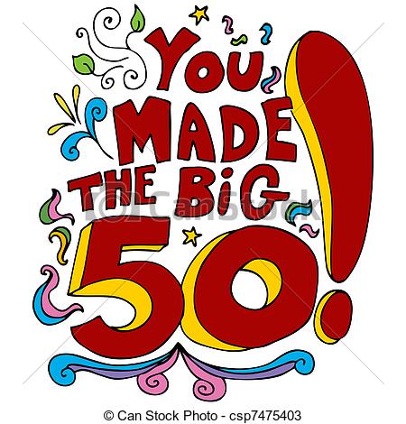 of a 50th happy birthday. - Free 50th Birthday Clip Art