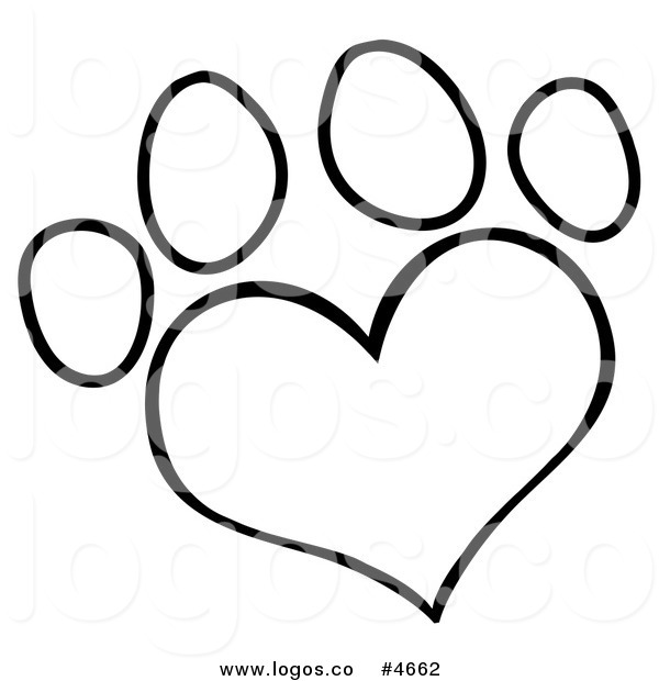 Dog Paw Print Clip Art Black 