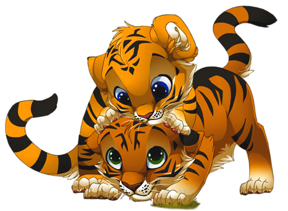 Of Cartoon Tigers Clipart