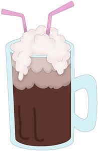 of coke float clipart. This frosty root beer float .