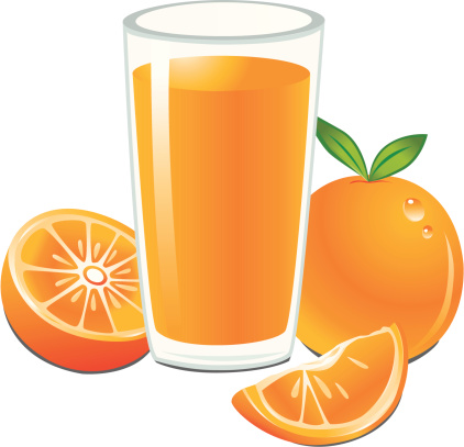 of orange juice in a glass . - Orange Juice Clipart
