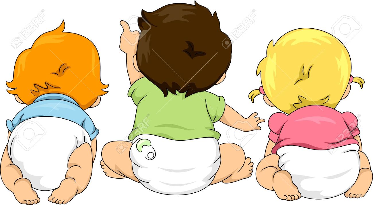 of Toddlers Looking Up - Toddler Clip Art