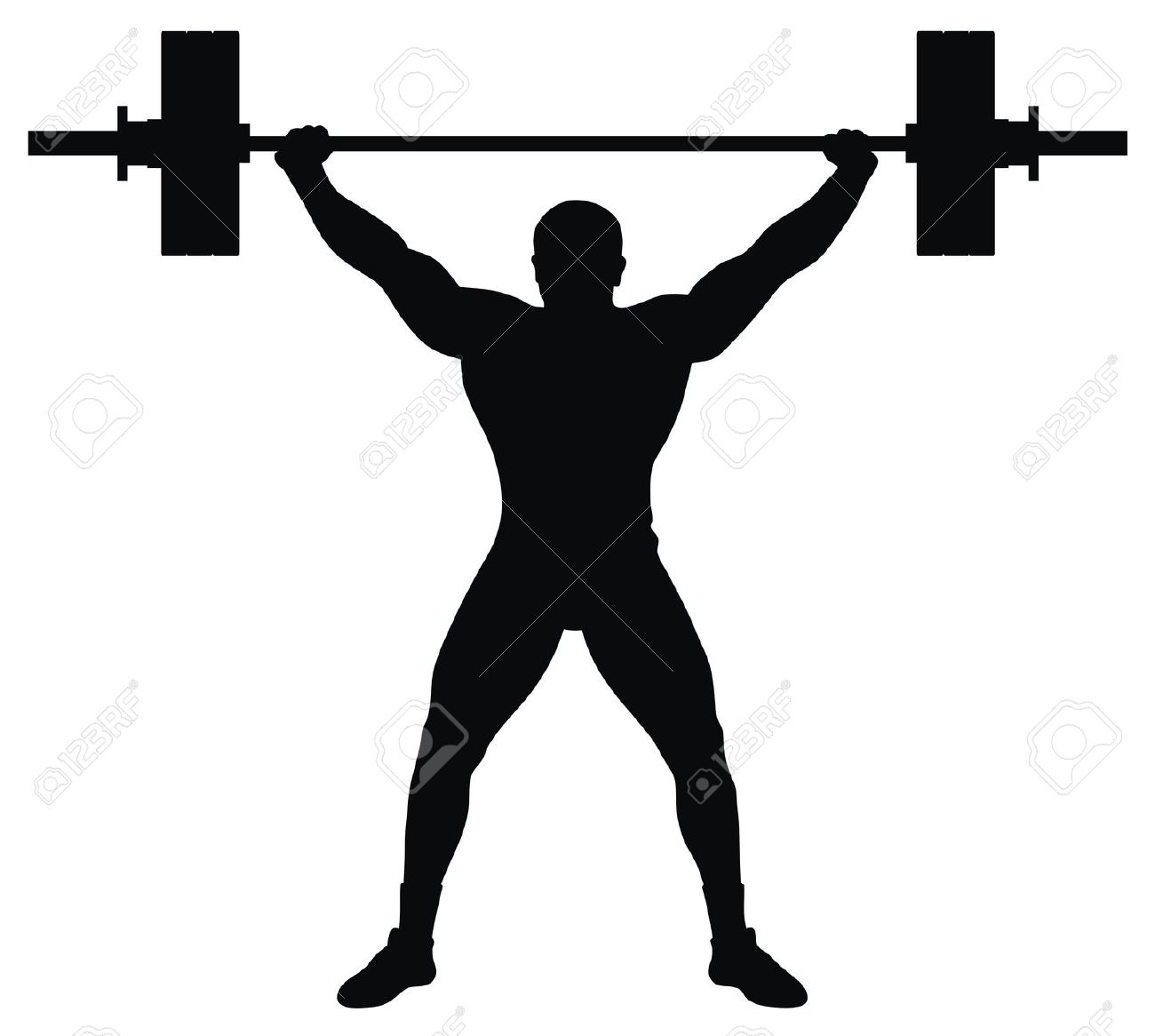 of weight lifter athlete . - Weightlifter Clipart