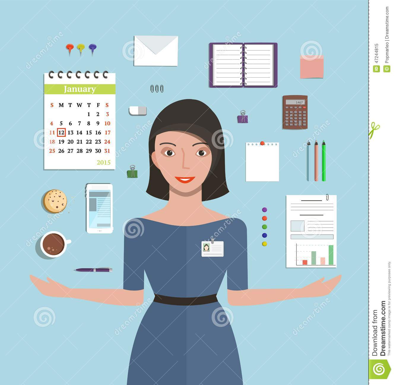 Office Management Clipart adv