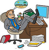 ... office worker sitting ... - Office Worker Clipart