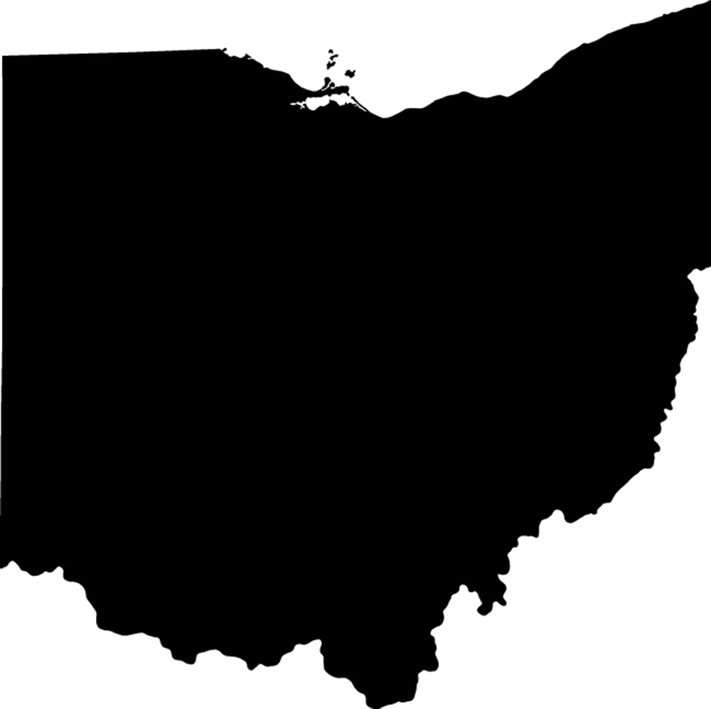 Ohio State Physical Map - Ohio Clip Art