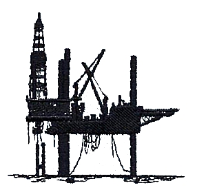 Oil Rig Cartoon Design