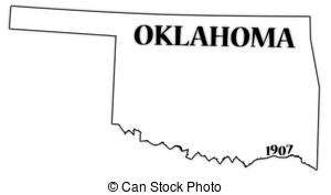 ... Oklahoma State and Date - An Oklahoma state outline with the.