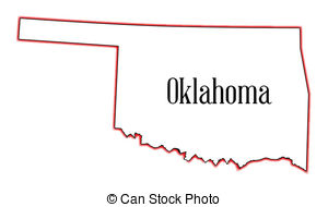 Oklahoma State Clip Artby cteconsulting5/372; Oklahoma - Outline map of the USA state of Oklahoma