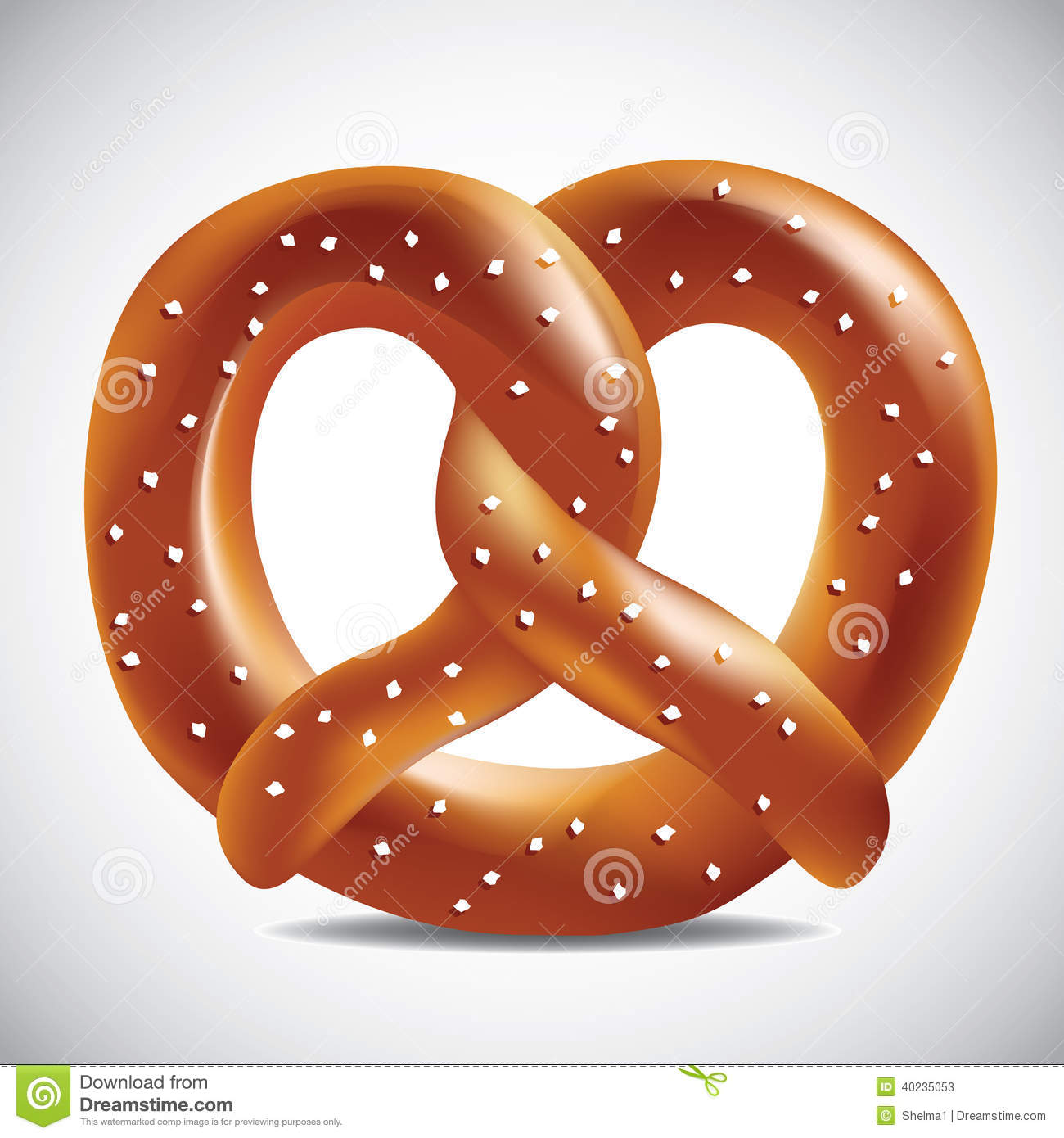 Oktoberfest party clipart elements u0026middot; Soft pretzel on a white background Stock Photos