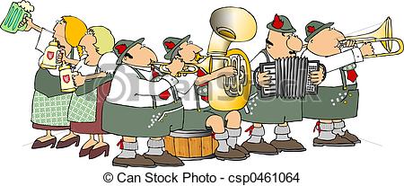 ... Oktoberfest - This illustration depicts a German band and.