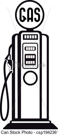 Old fashioned gas pump clipart - ClipartFest