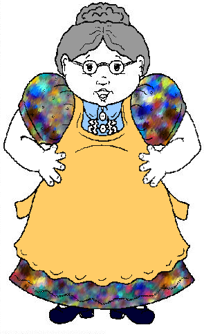 Pretty Old Lady Clipart