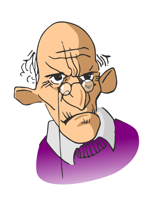 Black old man clipart clipart