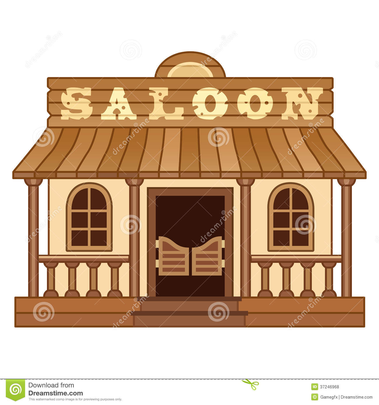 Old Western Saloon Clipart