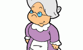 Cartoon Little Old Lady Vecto