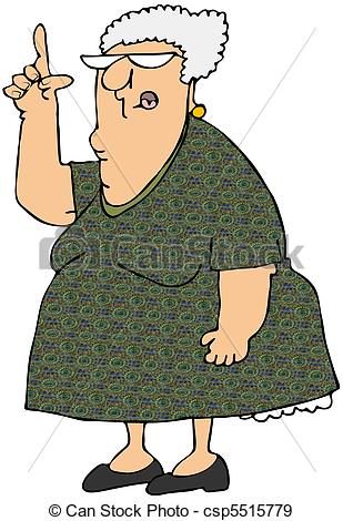 Mean Old Lady Clipart