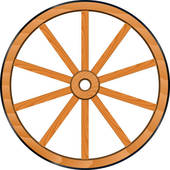 Old Wooden Wheel · vector ol - Wagon Wheel Clipart
