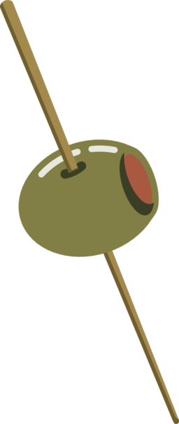 Olive On A Toothpick Clipart