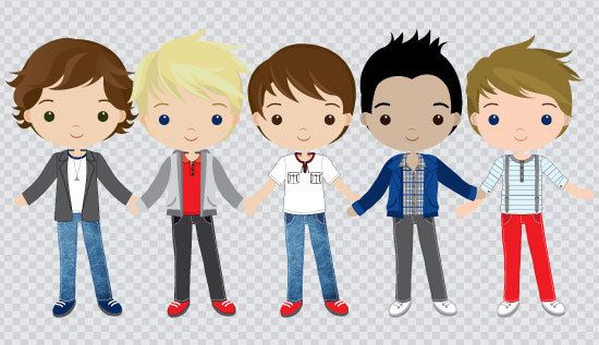 One Direction Inspired Set Clipart Instant Download by araqua