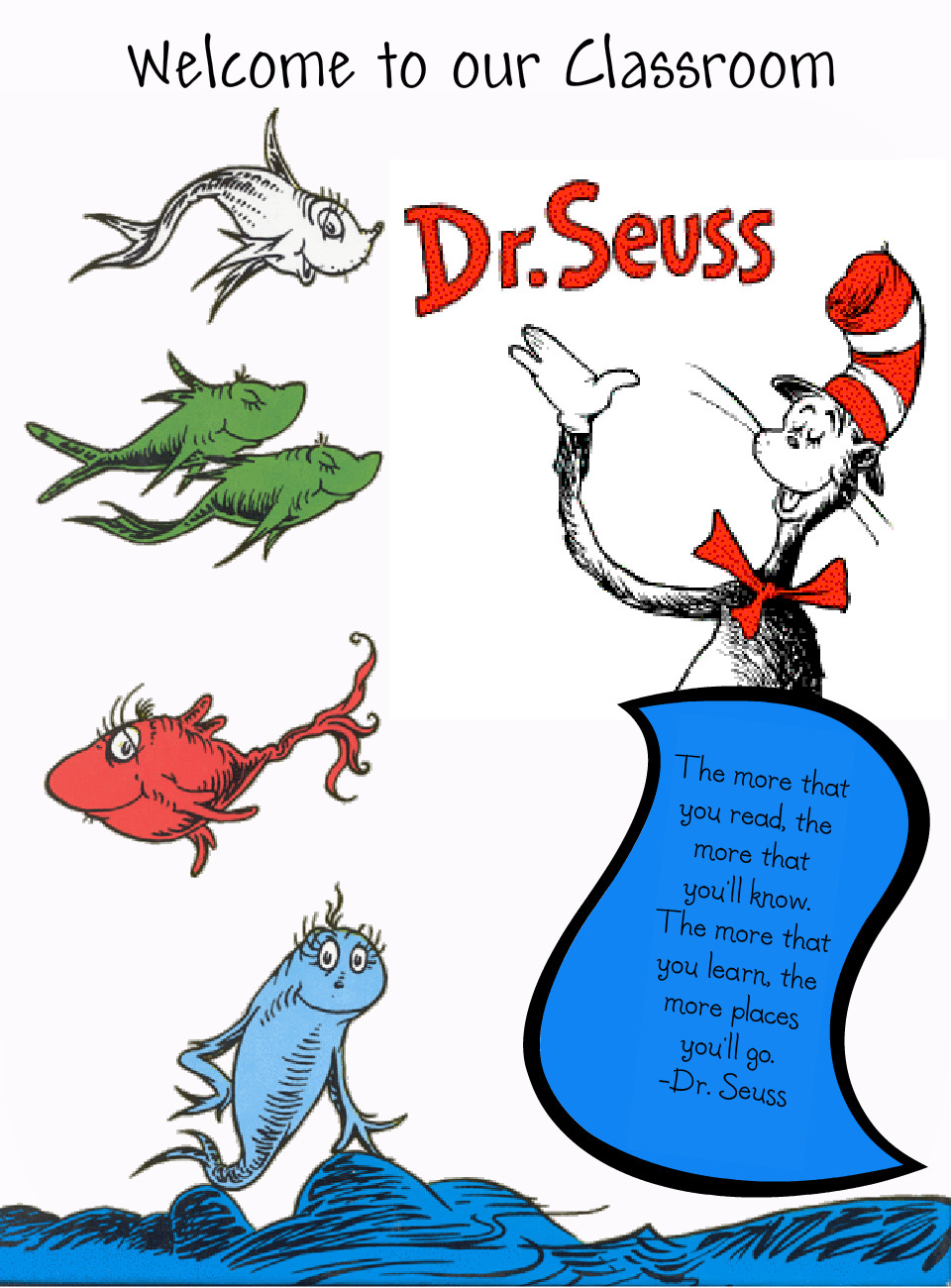 One Fish Two Fish Red Fish Blue Fish | Pinterest | One fish two fish, Clip art and Dr. seuss
