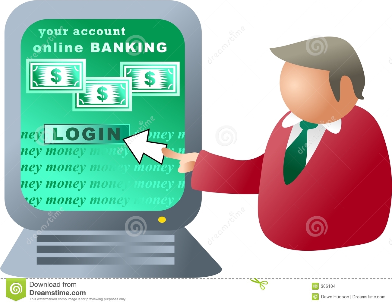 Computer banking stock illustration. Illustration of executives - 366104