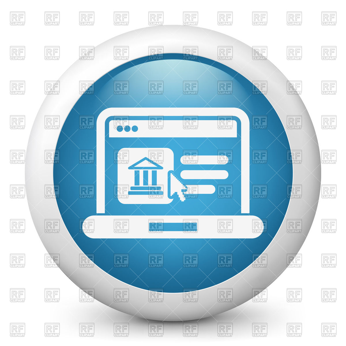 Historical website page icon - online banking Royalty Free Vector Clip Art