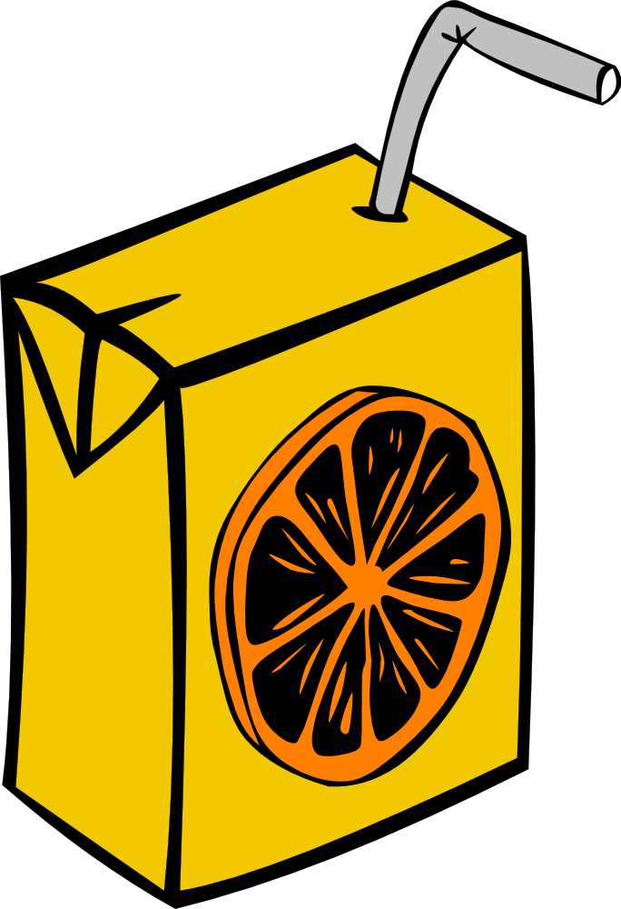 OnlineLabels Clip Art - Orange Juice Box