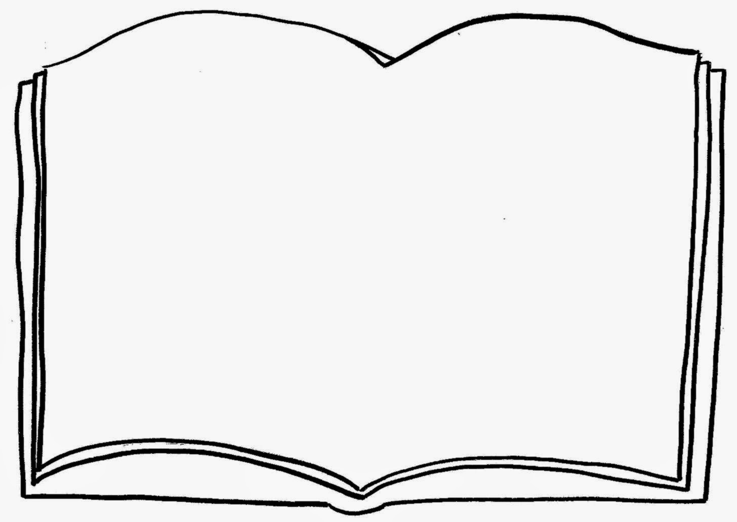 Open book coloring page free  - Clip Art For Pages