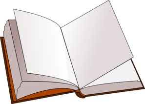 Open Book With Blank Page Clip Art
