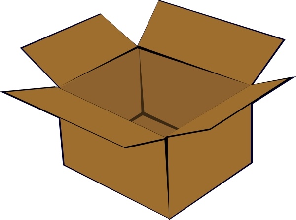 600x446 Cardboard Box clip art Free vector in Open office drawing svg