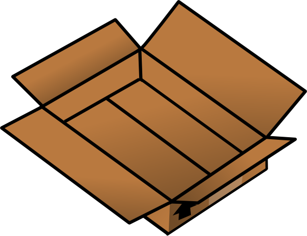 Open Cardboard Box Clipart