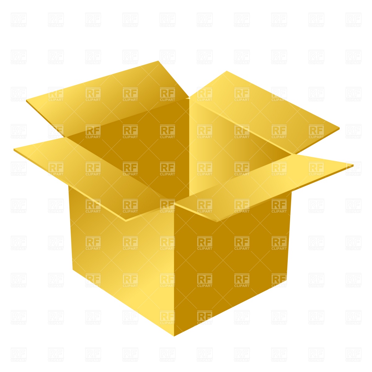 Open Cardboard Box Download Royalty Free Vector Clipart Eps