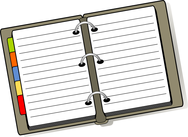 Open Diary Clip Art At Clker  - Diary Clipart