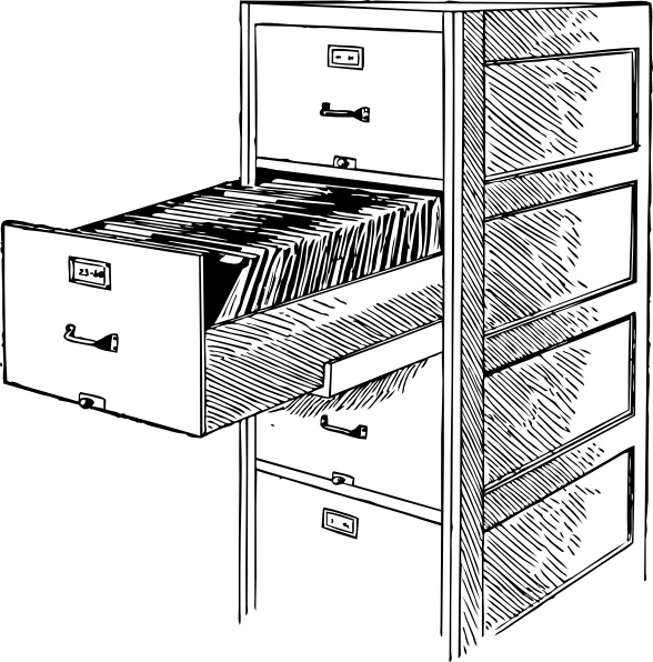 Open File Cabinet clip art - File Cabinet Clip Art
