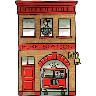Cartoon Firehouse | Free Down