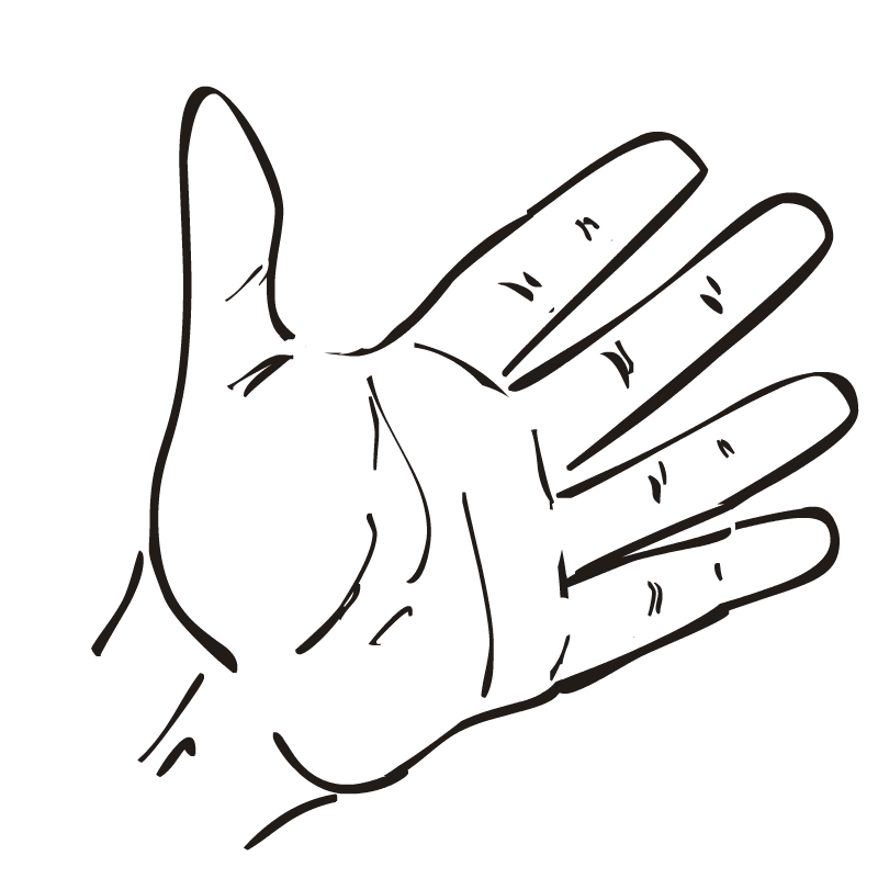 Open Giving Hands Clipart. Hand Outline Template Printable