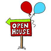 ... open house sign ...