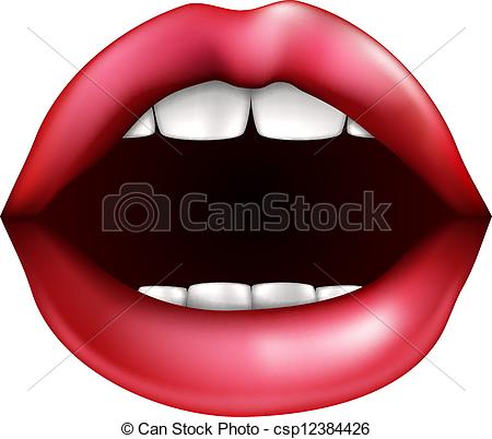Open Mouth Clipart Black And 