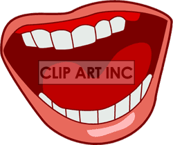 Open Mouth Clipart Black And  - Open Mouth Clipart